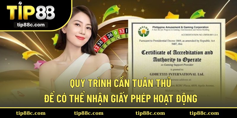 Quy trình cần tuân thủ để có thể nhận giấy phép hoạt động