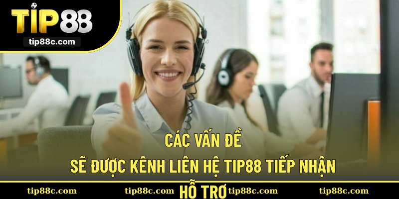 Các vấn đề sẽ được kênh liên hệ Tip88 tiếp nhận hỗ trợ