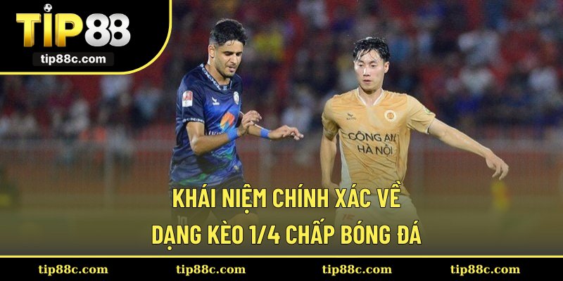 Khái niệm chính xác về dạng kèo 1/4 chấp bóng đá