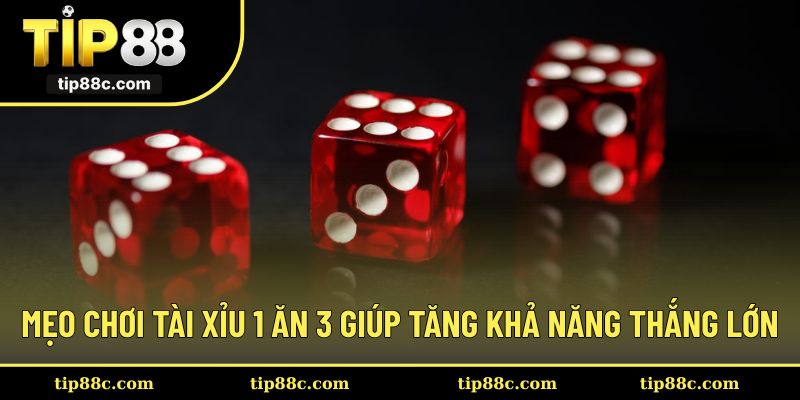Mẹo chơi tài xỉu 1 ăn 3 giúp tăng khả năng thắng lớn